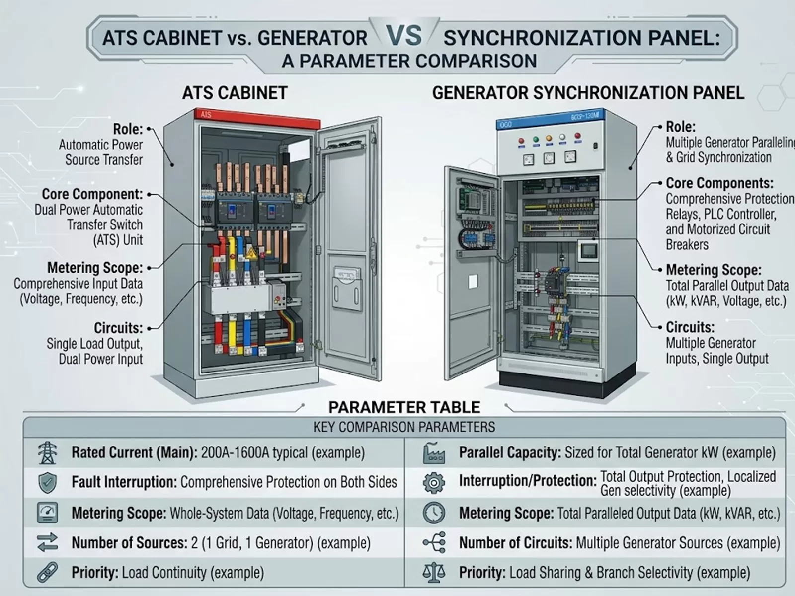 ATS Cabinet vs. Generator Synchronization Panel: Which Backup Solution Do You Need?